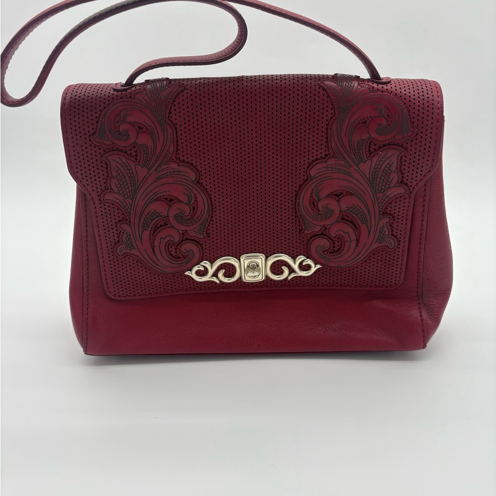 Brighton Elegant  Red Leather Handbag